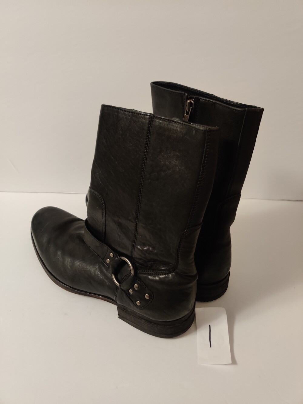Men's Cole Haan Black Moto Boots 19 - Picture 2 of 5